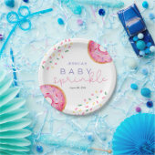Waterverf Donuts meisje Baby Sprinkle Shower Papieren Bordje (Feest)