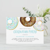 Waterverf Donuts met Sprinkles Graduation Party Kaart (Staand voorkant)