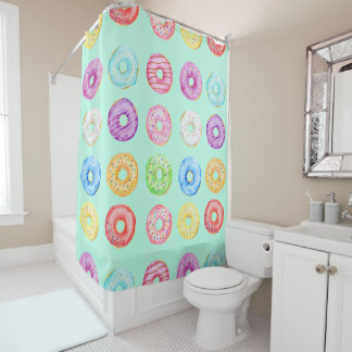 Waterverf donuts Shower Curtain Douchegordijn