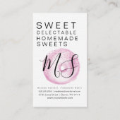 Waterverf Donuts Snoepjes Bakken Cake Decorateur B Visitekaartje (Achterkant)