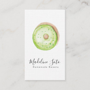 Waterverf Donuts Zoete Bakken Cake Decorateur Visitekaartje