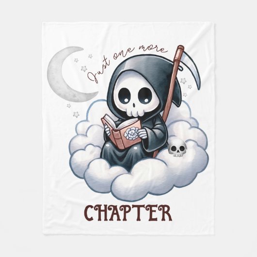 Waterverf Dood Boekenliefhebber Fleece Deken (Voorkant)