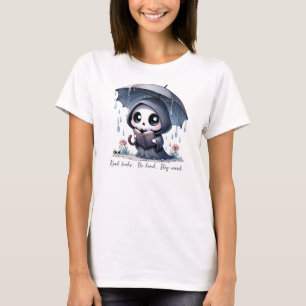 Waterverf Dood Boekenliefhebber T-shirt