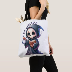 Waterverf Dood Boekenliefhebber Tote Bag