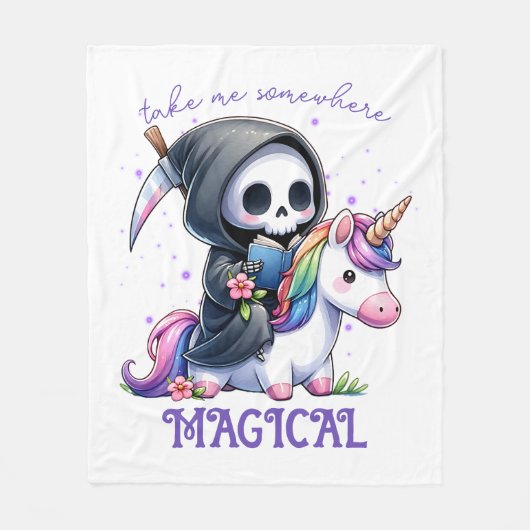 Waterverf Dood Boekliefhebber Fleece Deken (Voorkant)