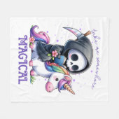 Waterverf Dood Boekliefhebber Fleece Deken (Voorkant (Horizontaal))
