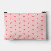 Waterverf Doodle Bleke Roze Hartjes Patroon Access Etui (Achterkant)