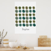 Waterverf Doodle Pattern Poster (Keuken)