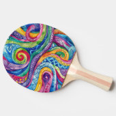 Waterverf Doodle Ping Pong Bat Tafeltennisbatje (Zijkant)