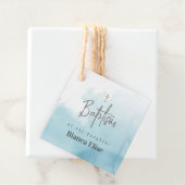 Waterverf Doopsel peetouders Eenvoudig Modern Bedankjes Labels (In situ)