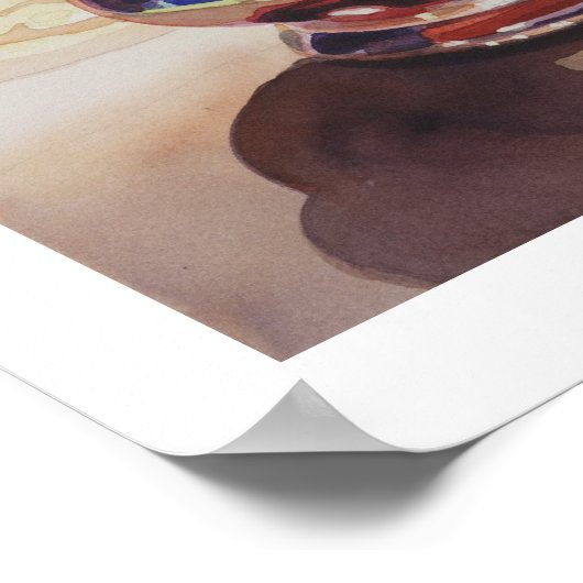 waterverf "door het kijkglas" poster (Hoek)