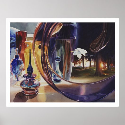 waterverf "door het kijkglas" poster (Voorkant)