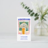 Waterverf Door Vastgoedmakelaar Realtor QR Code Visitekaartje (Staand voorkant)