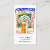 Waterverf Door Vastgoedmakelaar Realtor QR Code Visitekaartje (Voorkant)