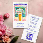 Waterverf Door Vastgoedmakelaar Realtor QR Code Visitekaartje