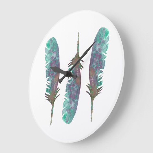 Waterverf dop acrylwand grote klok (Hoek)