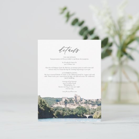 Waterverf Dordogne River Zuid-Frankrijk Detail Kaa Kaart (Staand voorkant)