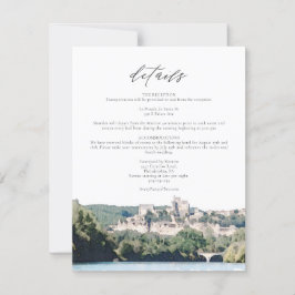 Waterverf Dordogne River Zuid-Frankrijk Detail Kaa Kaart