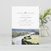 Waterverf Dordogne Zuid Frankrijk Save the Date Kaart (Staand voorkant)