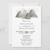 waterverf doucheuitnodiging voor de berggingshal kaart (Voorkant)