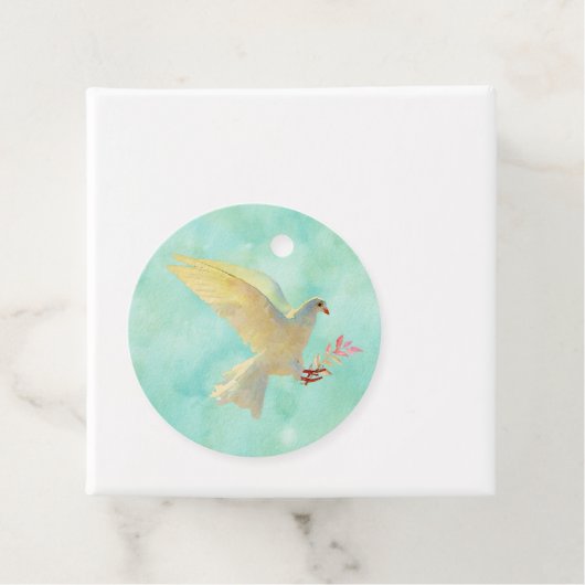 Waterverf Dove Bedankjes Labels (In situ)