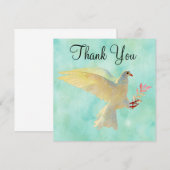 Waterverf Dove Bedankkaart (Voorkant / Achterkant)