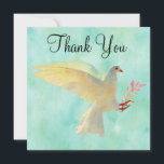 Waterverf Dove Bedankkaart<br><div class="desc">Waterverf Dove,  dit ontwerp is voorzien van een mooie waterverf vredesduif.</div>