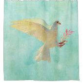 Waterverf Dove Douchegordijn (Voorkant)