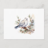 Waterverf Dove Funeral Symphaty Dank je wel kaart (Voorkant)