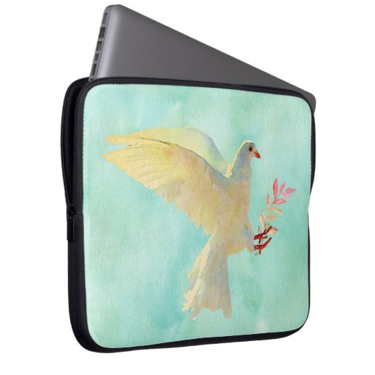 Waterverf Dove Laptop Sleeve (Voorkant Rechts)