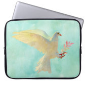 Waterverf Dove Laptop Sleeve (Voorkant)