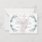 Waterverf Dove & Olive Branch Memorial Dank u wel Notitiekaartje (Voorkant)