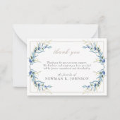 Waterverf Dove & Olive Branch Memorial Dank u wel Notitiekaartje (Voorkant)