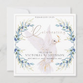 Waterverf Dove & Olive Branch Viering van het Leve Kaart (Voorkant)