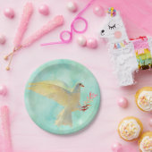 Waterverf Dove Papieren Bordje (Feest)