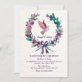 Waterverf Dove Religieuze Uitnodiging (Voorkant)