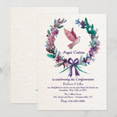 Waterverf Dove Religieuze Uitnodiging (Voorkant / Achterkant)