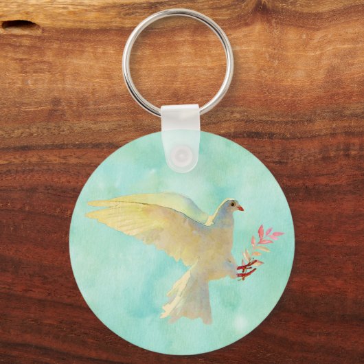 Waterverf Dove Sleutelhanger (Voorkant)