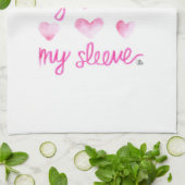 Waterverf Draag Hart op Sleeve keukenhanddoek (Gevouwen)