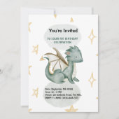 waterverf draak - verjaardag kaart (Voorkant)