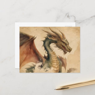  Waterverf Dragon Briefkaart