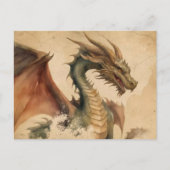  Waterverf Dragon Briefkaart (Voorkant)