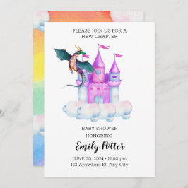 Waterverf Dragon Castle Magical Story Kaart