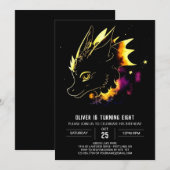 Waterverf Dragon Custom Verjaardag Kaart (Voorkant / Achterkant)