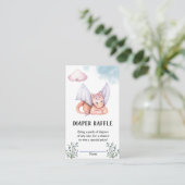 Waterverf Dragon Diaper Raffle Enclosure Kaart (Staand voorkant)