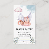 Waterverf Dragon Diaper Raffle Enclosure Kaart (Voorkant)