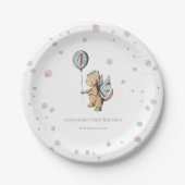 Waterverf Dragon eerste verjaardagsfeestje Papieren Bordje (Voorkant)