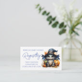 Waterverf Dragon Halloween Baby shower Registry Informatiekaartje (Staand voorkant)