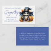 Waterverf Dragon Halloween Baby shower Registry Informatiekaartje (Voorkant / Achterkant)
