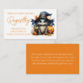 Waterverf Dragon Halloween Baby shower Registry Informatiekaartje (Voorkant / Achterkant)